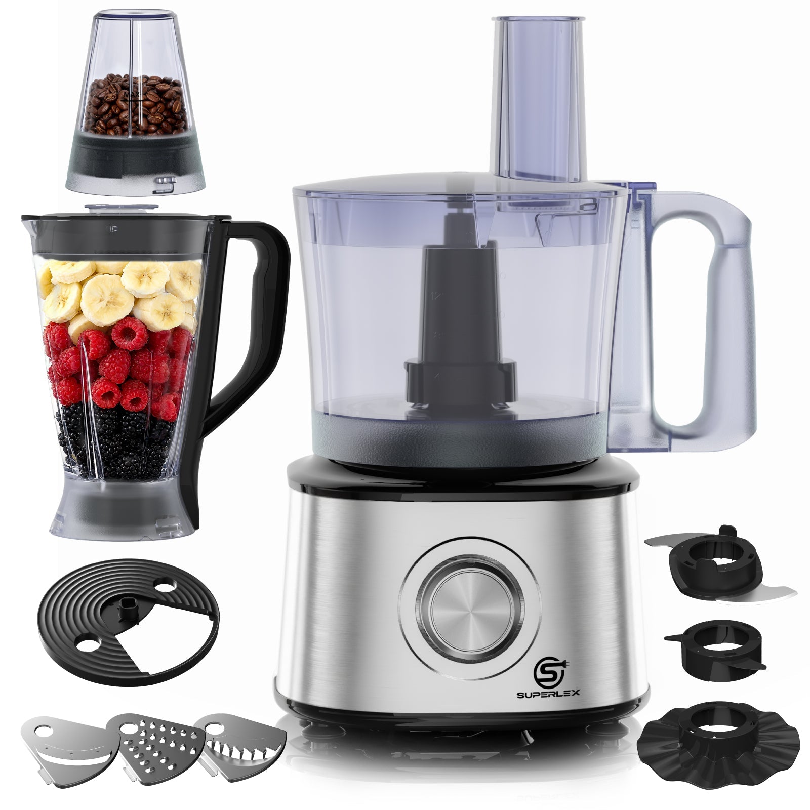 Compact Stainless Steel Food Processor with 1.75L Jar & Multi-Function Blades - Image 7
