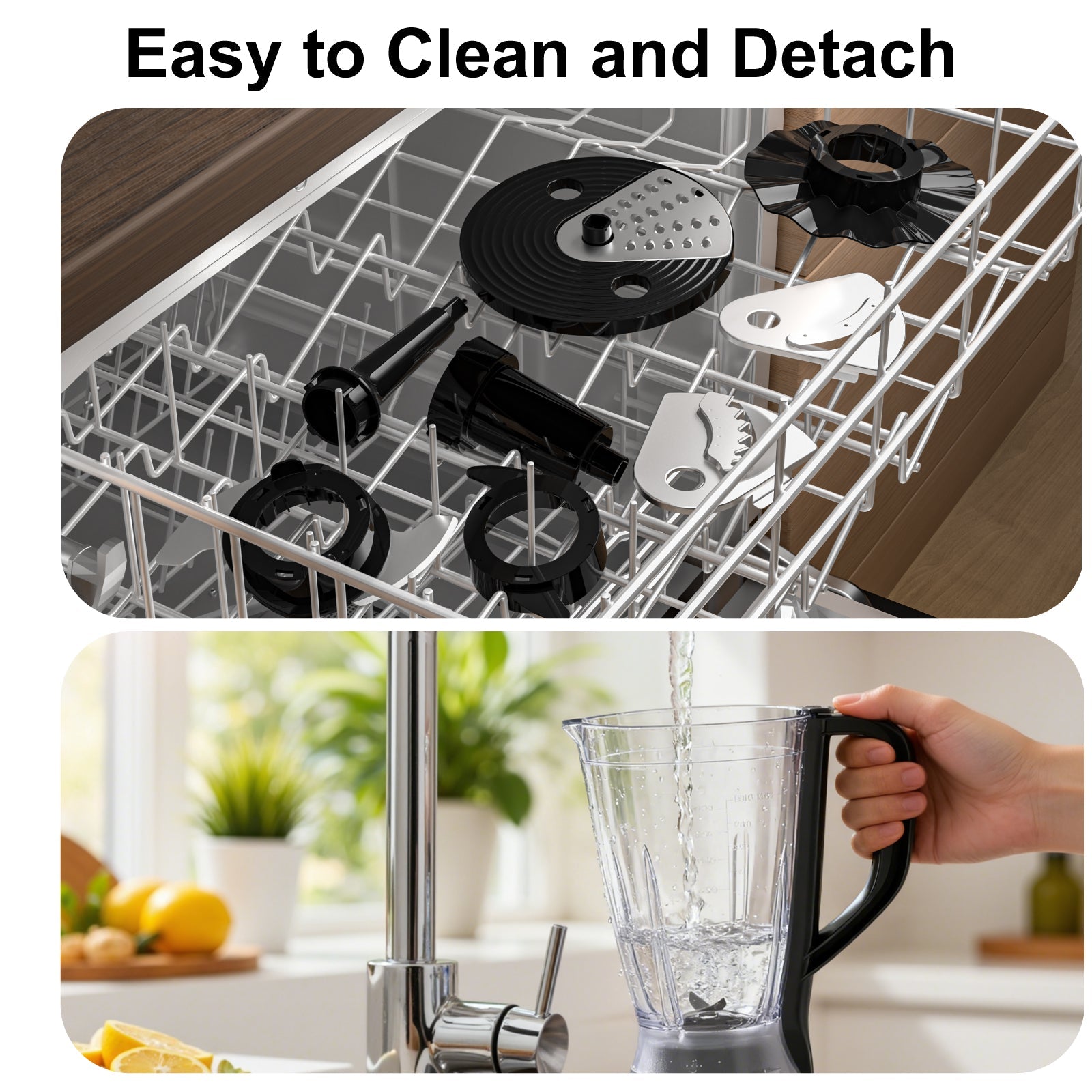 Compact Stainless Steel Food Processor with 1.75L Jar & Multi-Function Blades - Image 3