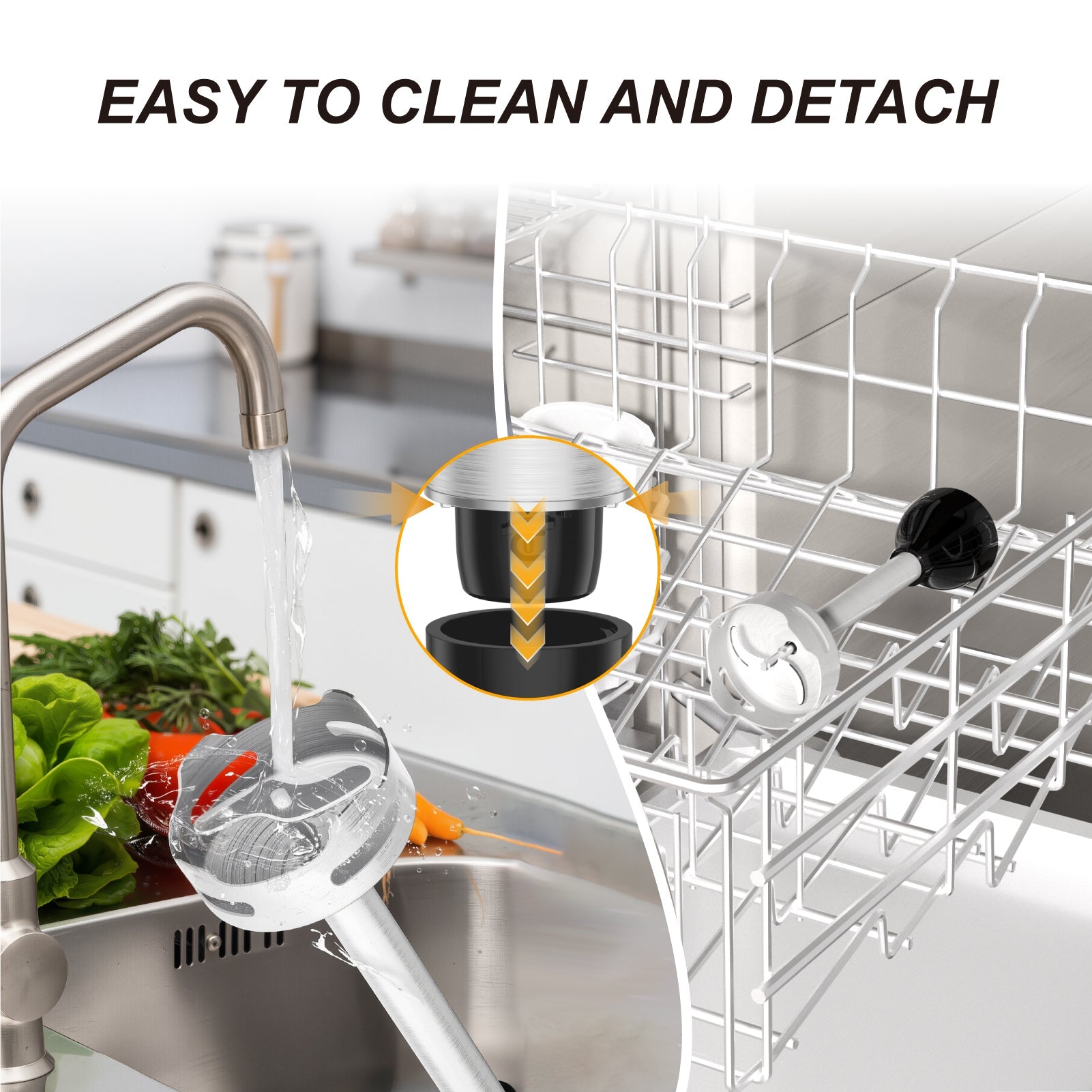 600W Stick Blender with Stainless Steel Blade & Adjustable Speeds - Image 3