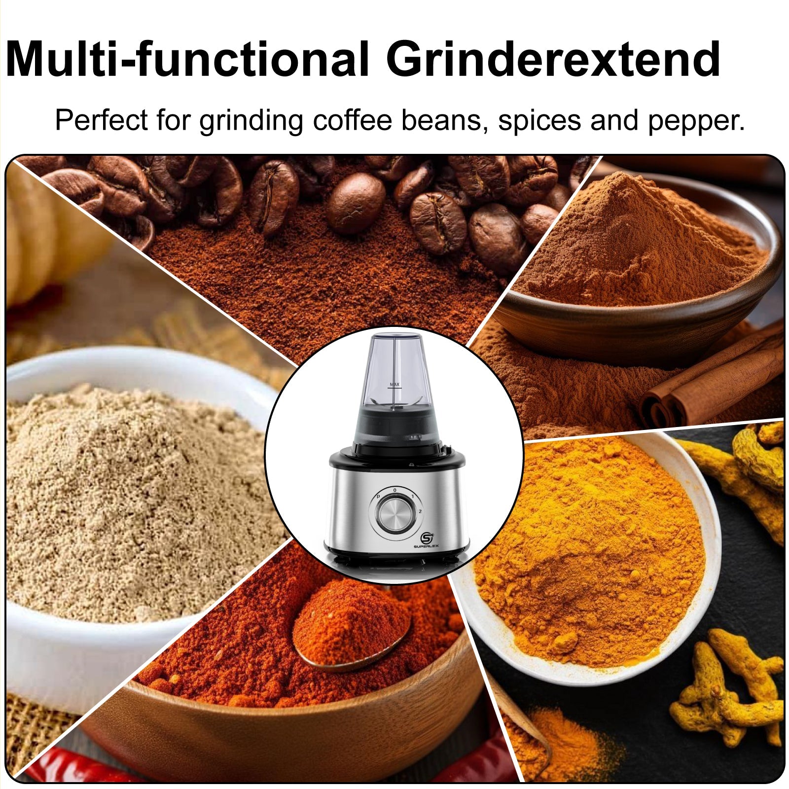 Compact Stainless Steel Food Processor with 1.75L Jar & Multi-Function Blades - Image 6