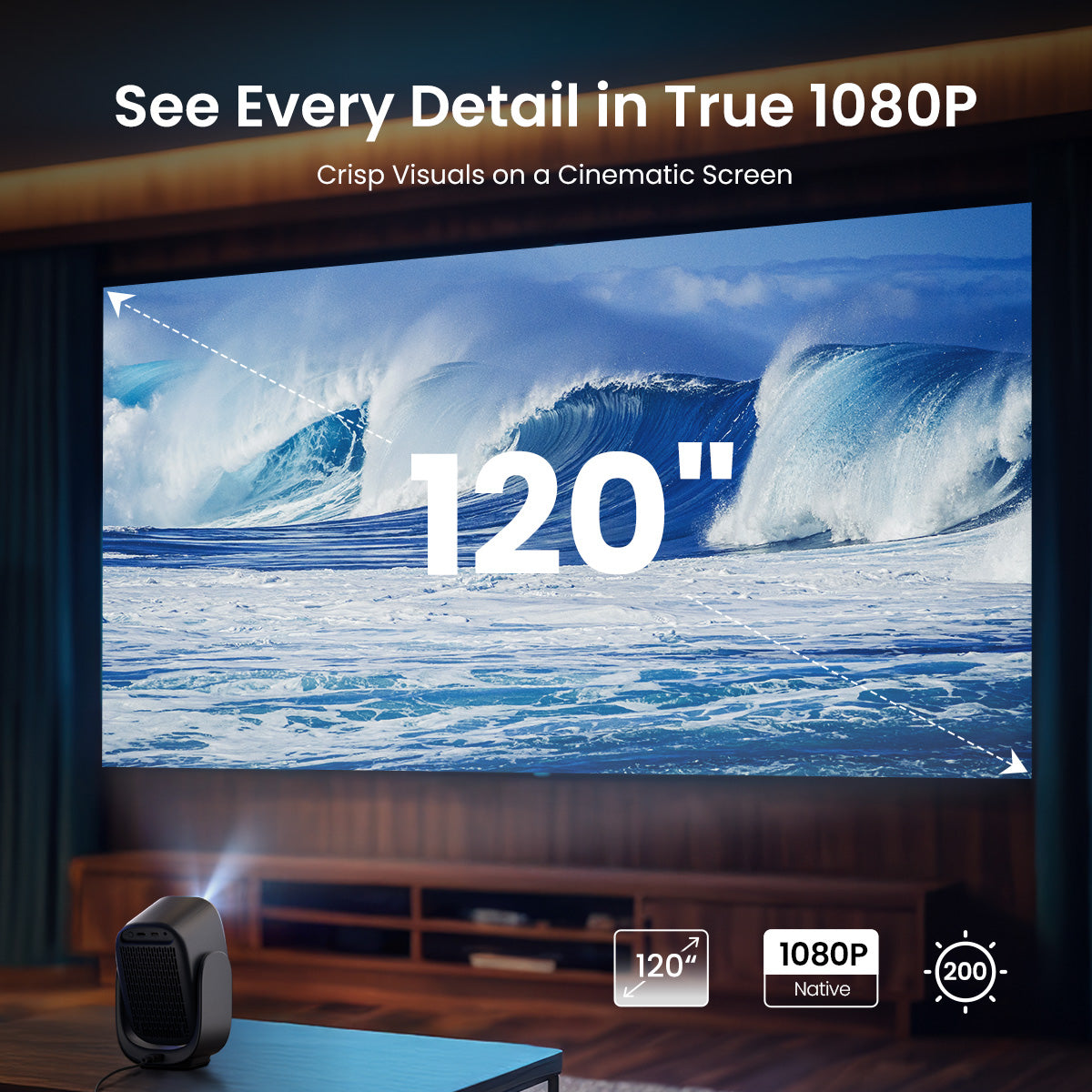 N2 mini Portable 1080P Projector - Image 7