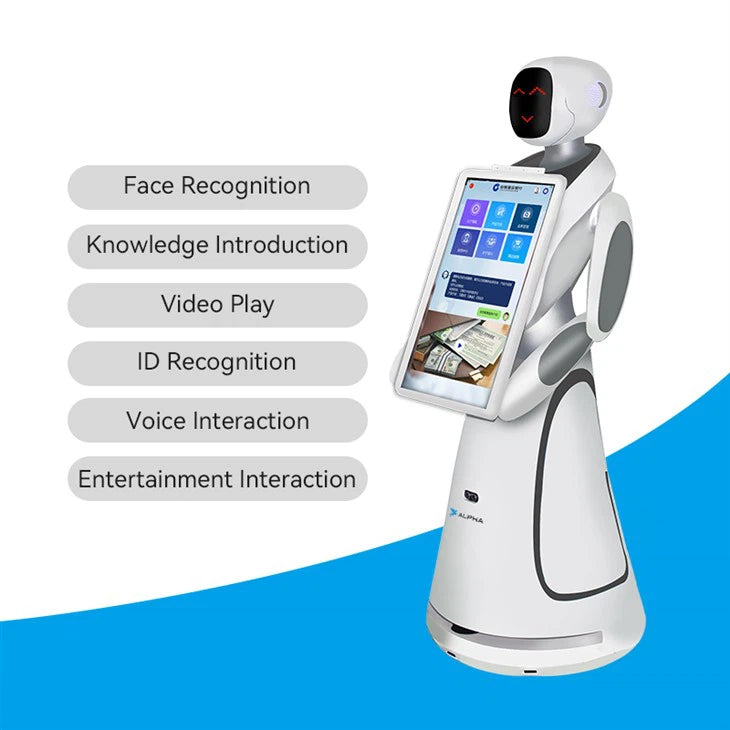 Alpha Robotics Airport Guiding Robot Amy – Multilingual AI Travel Assistant with 21.5-inch Touchscreen - Image 5
