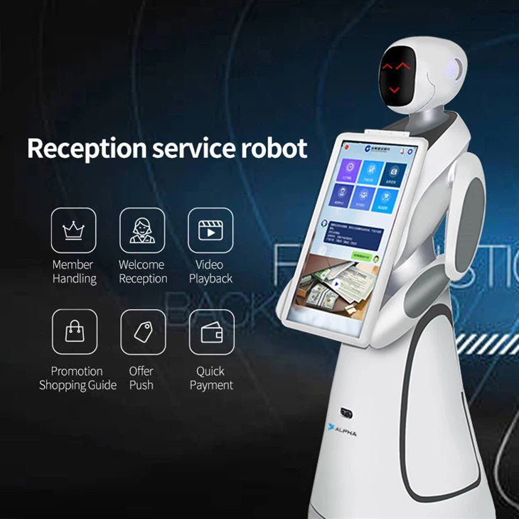 Alpha Robotics Airport Guiding Robot Amy – Multilingual AI Travel Assistant with 21.5-inch Touchscreen - Image 7