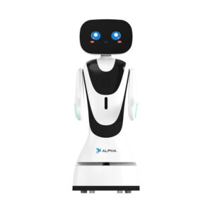Alpha Robotics Hotel Reception Robot Timo – 13.3-inch Touchscreen Multilingual Hospitality Assistant